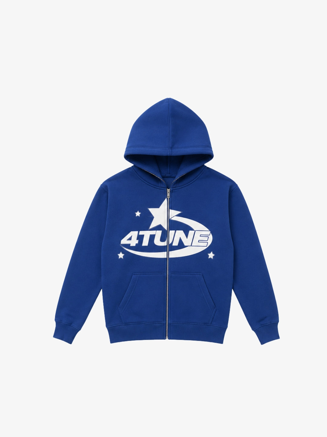 Full Zip 4Tune bleu Y2K vue avant logo blanc