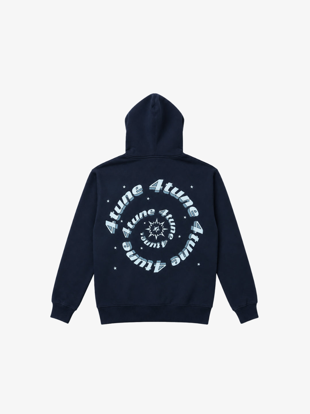 Full Zip 4Tune bleu marine Y2K vue arrière spirale bleu clair