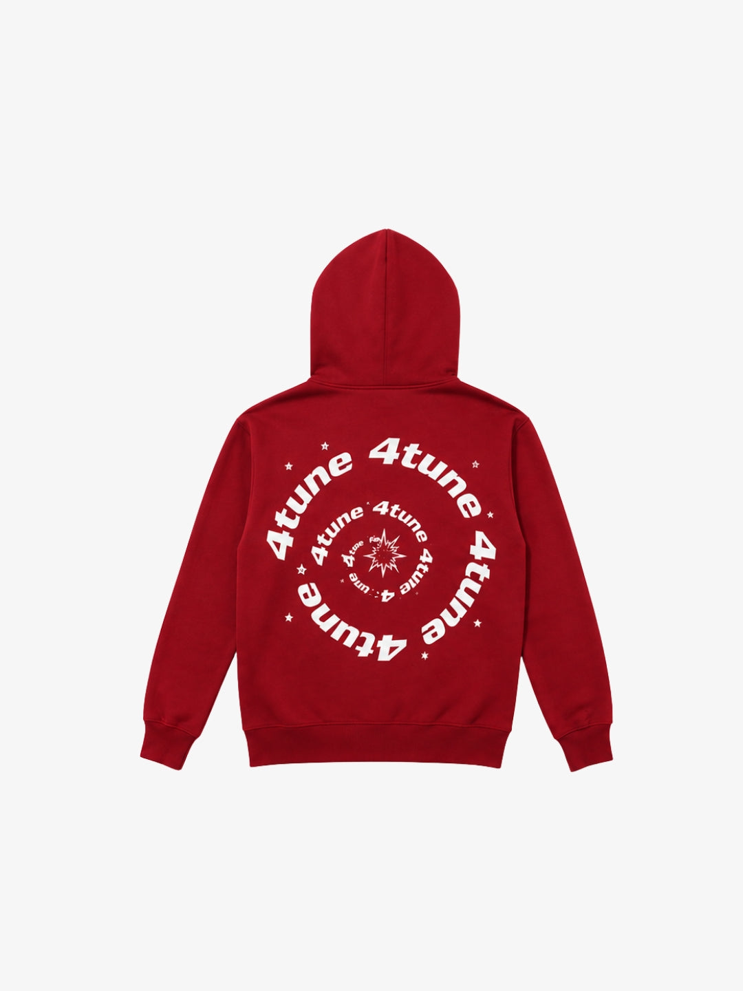 Full Zip 4Tune rouge Y2K vue arrière spirale blanche