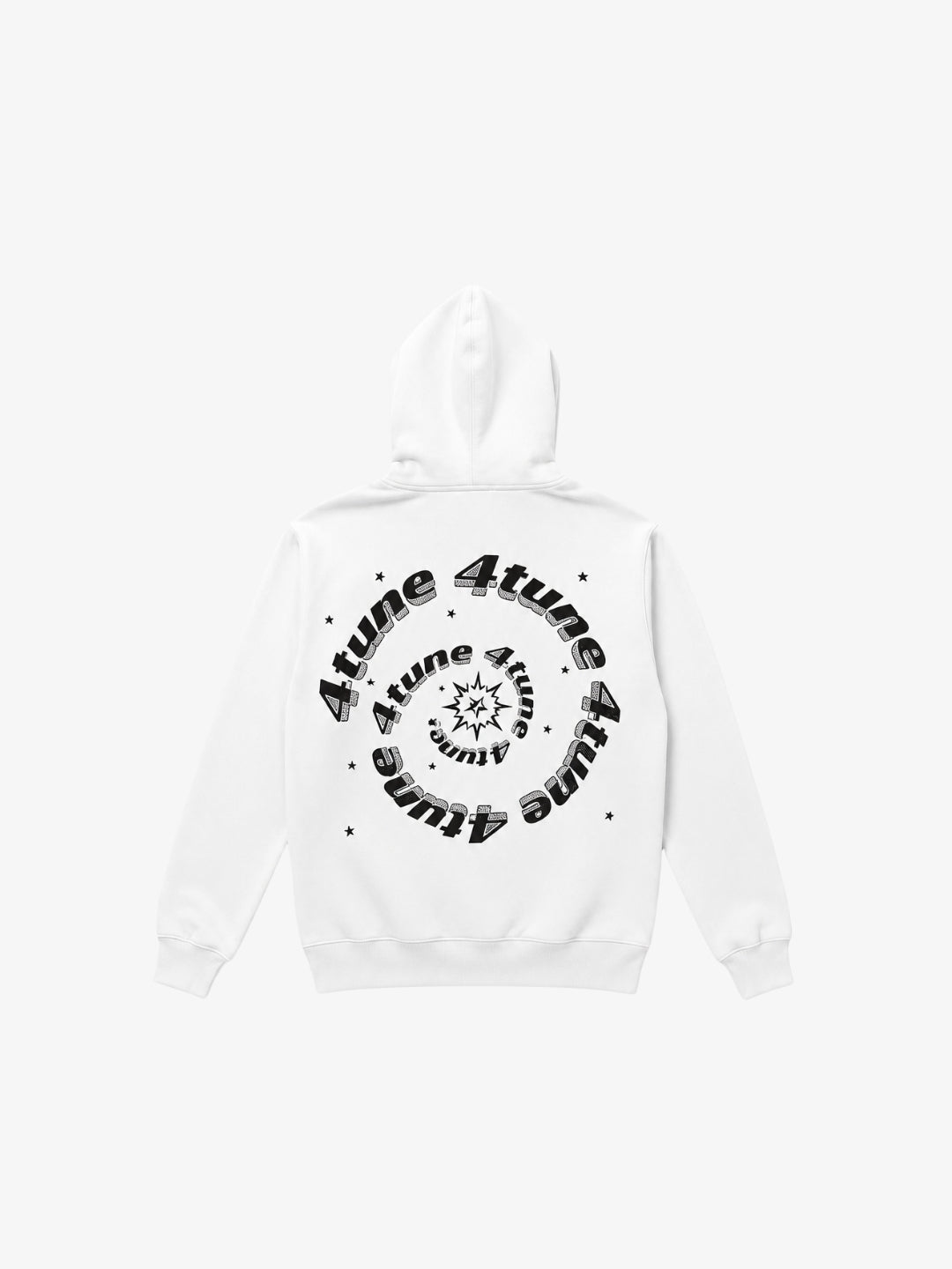 Full Zip 4Tune blanc Y2K vue arrière spirale noire