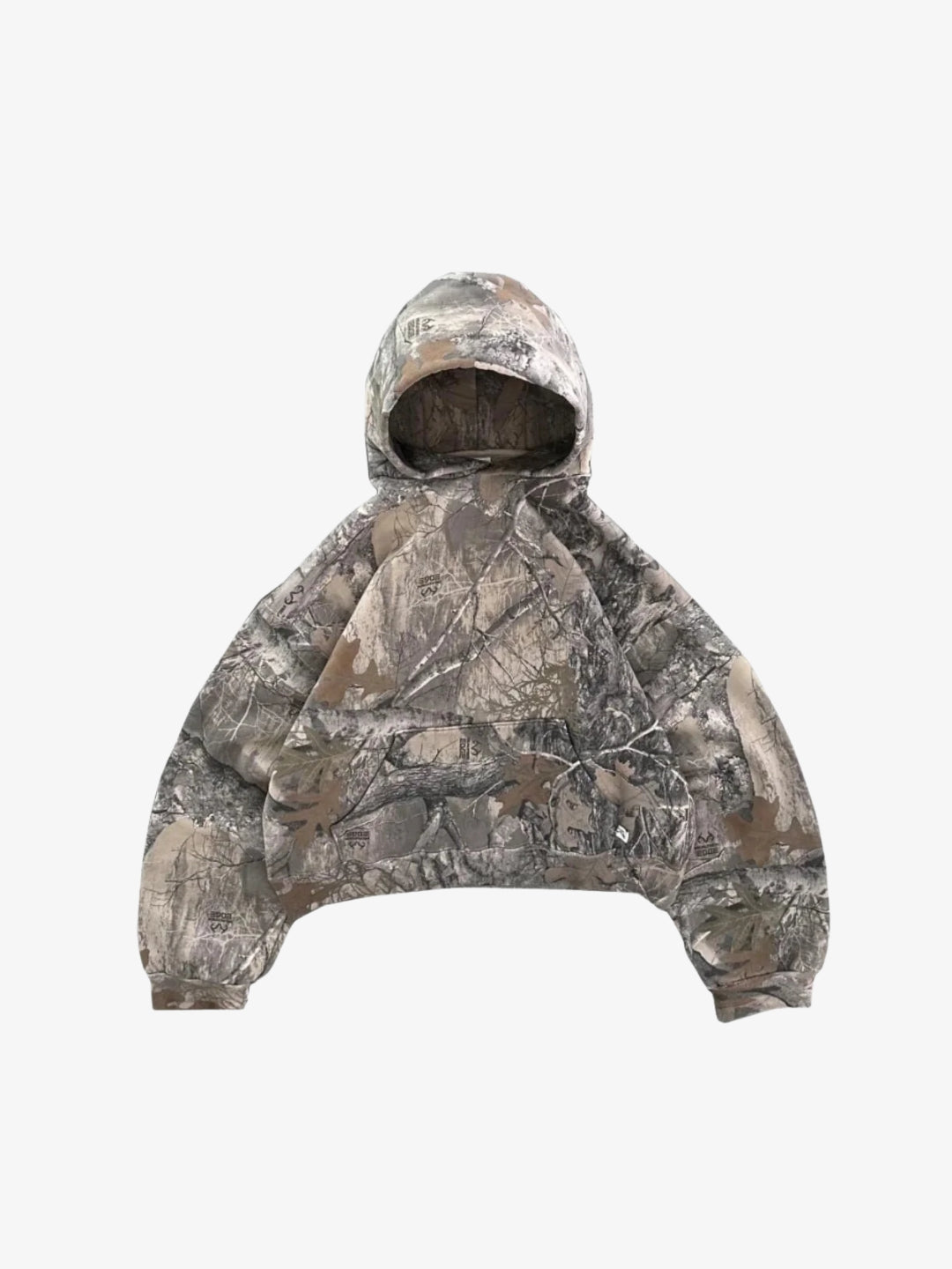 Hoodie camouflage Y2K oversize vue avant