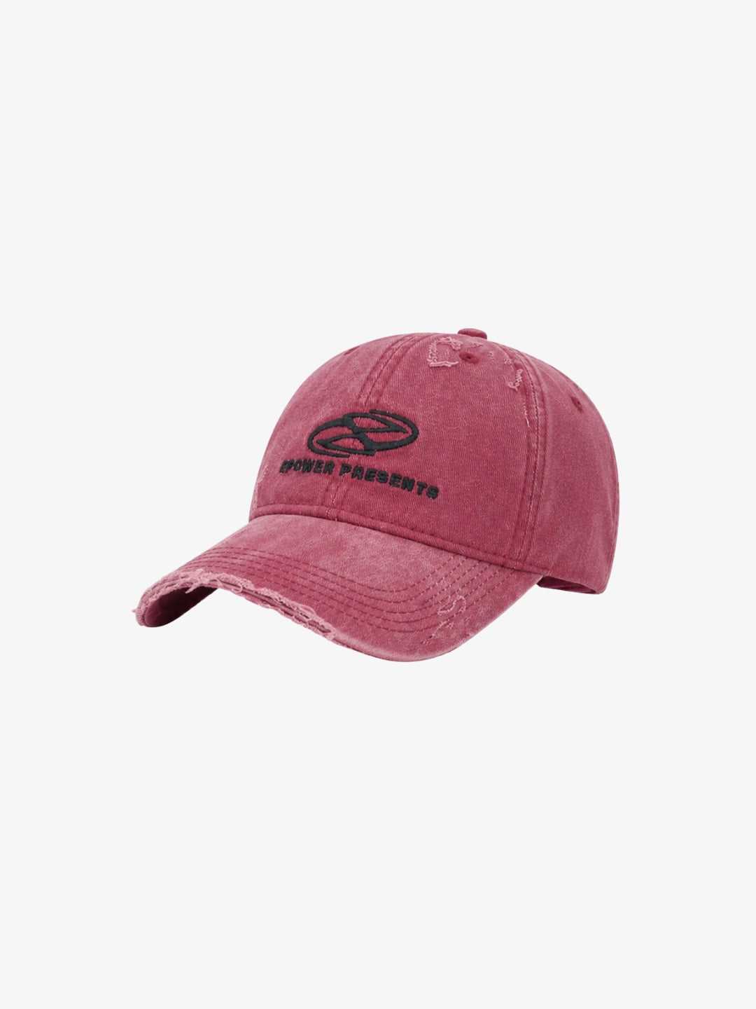 Casquette brodée rose Y2K délavée vue avant