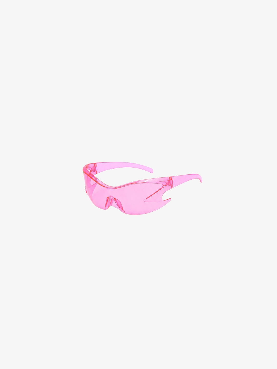 Lunettes futuristiques roses Y2K vue produit angle profil