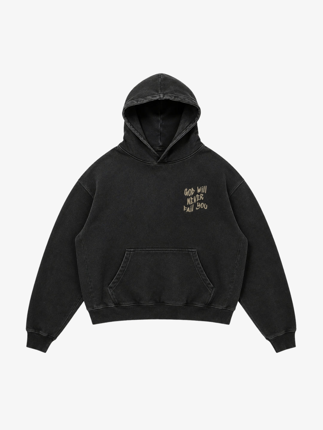 Black God Will Never Fail You hoodie Y2K front view