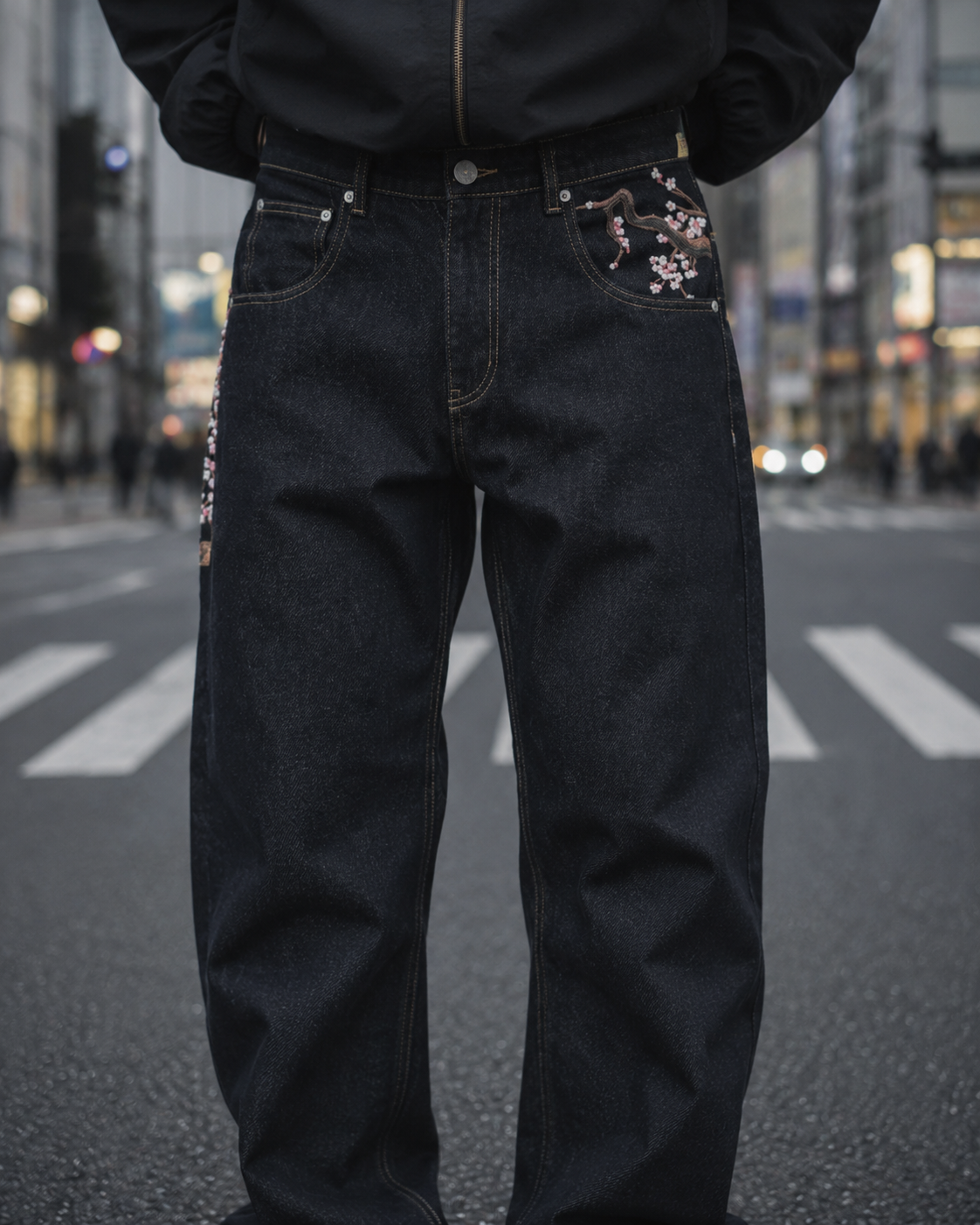 Jean Baggy Sakura - coupe baggy portée