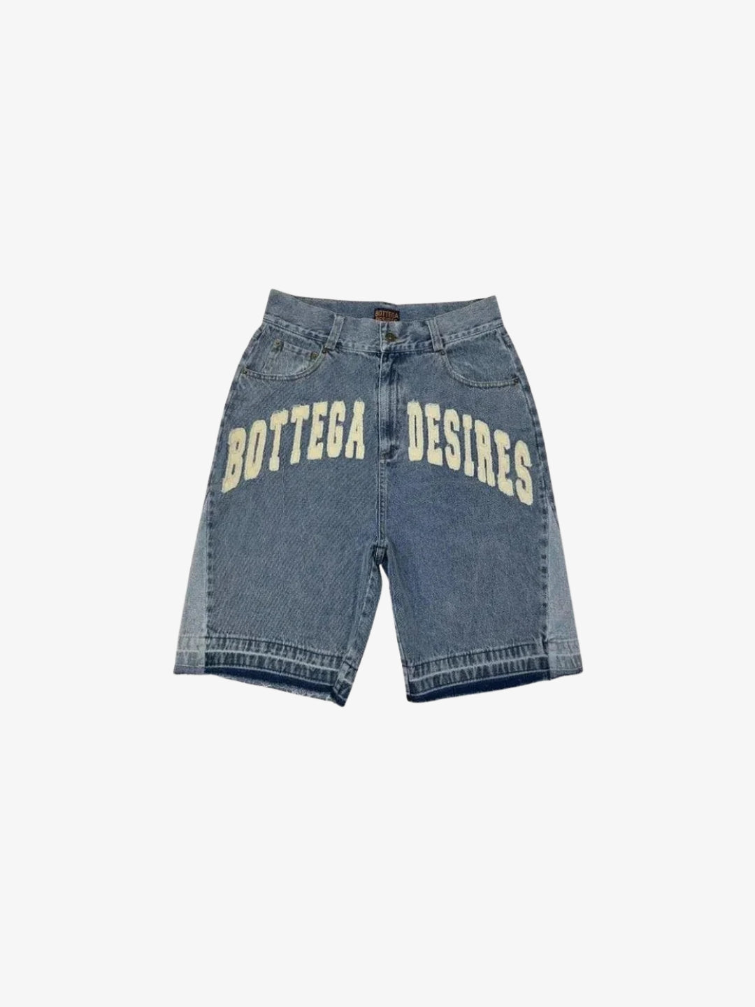 Jorts Baggy Y2K Washed Drex blue front view