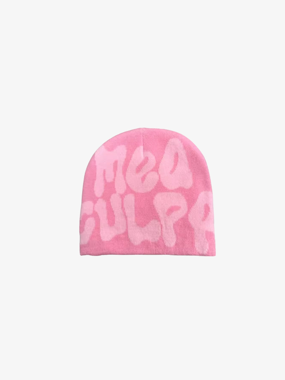 Bonnet Mea Culpa rose tonal Y2K vue avant