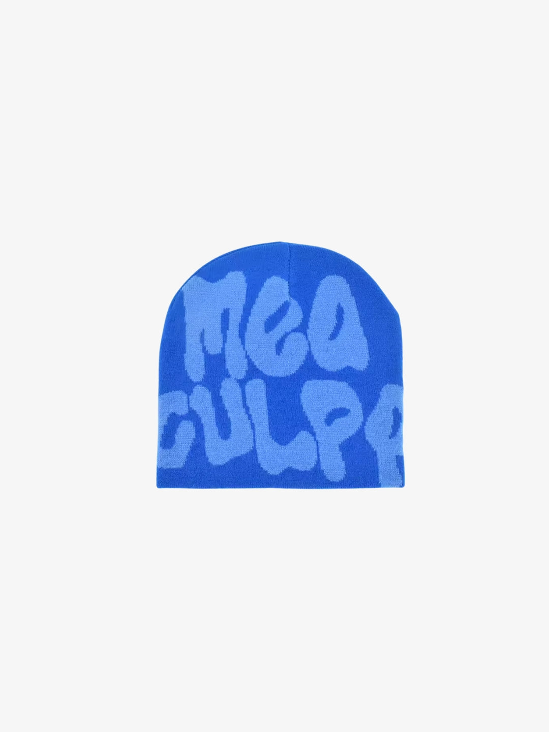 Bonnet Mea Culpa bleu tonal Y2K vue avant