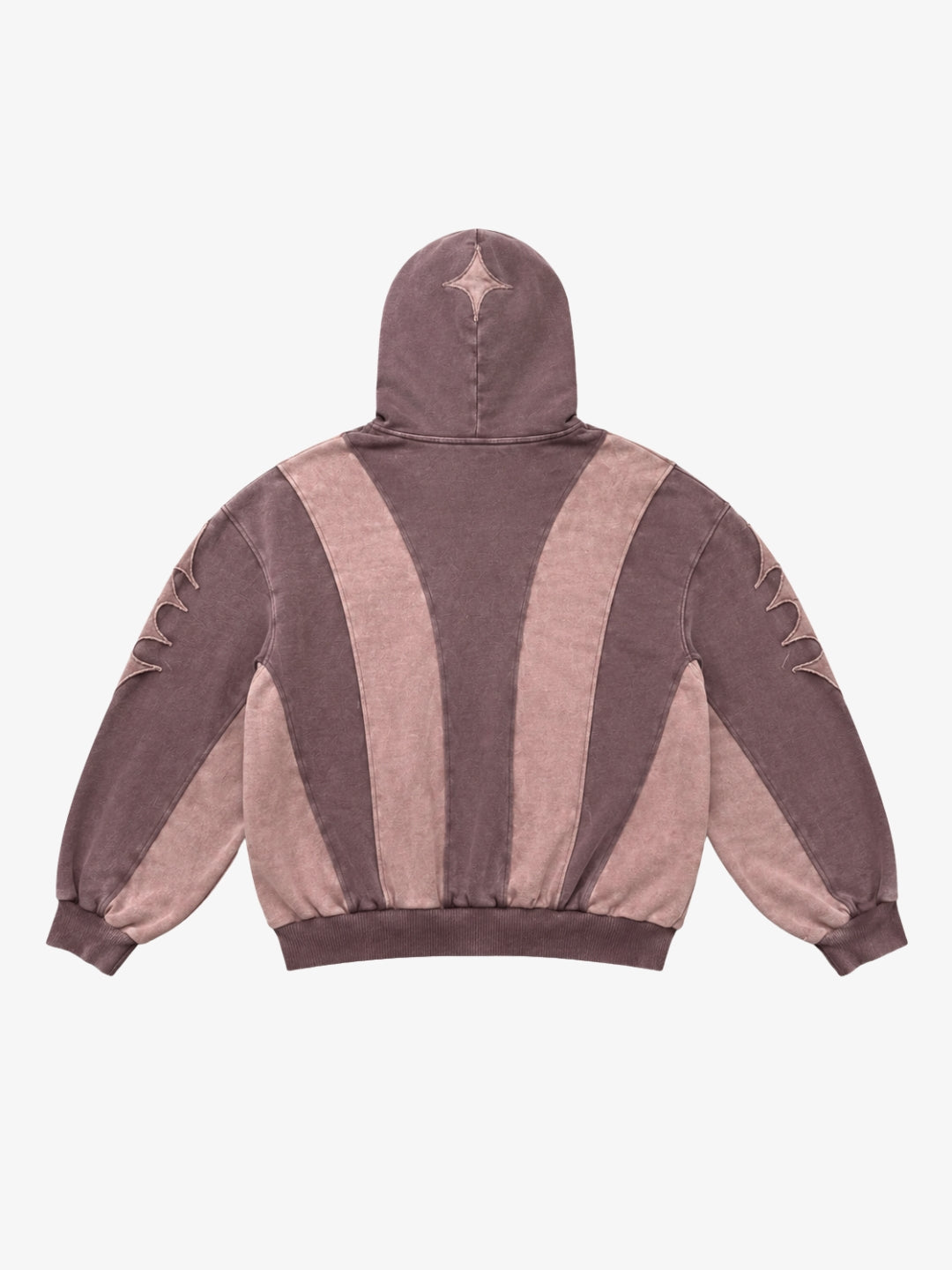 Hoodie étoile rose mauve Y2K vue arrière