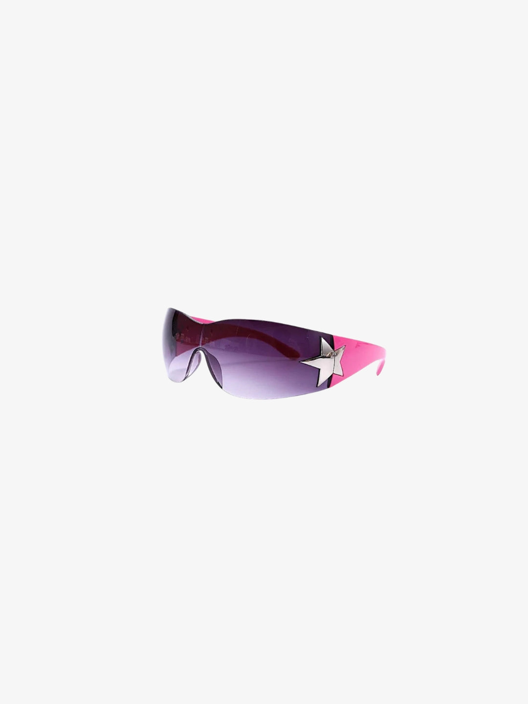 Lunettes étoile roses Y2K vue produit profil