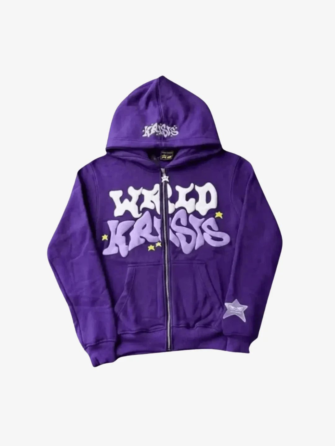 Zip-up hoodie Y2K red Aesthetic shown in a streetwear product view