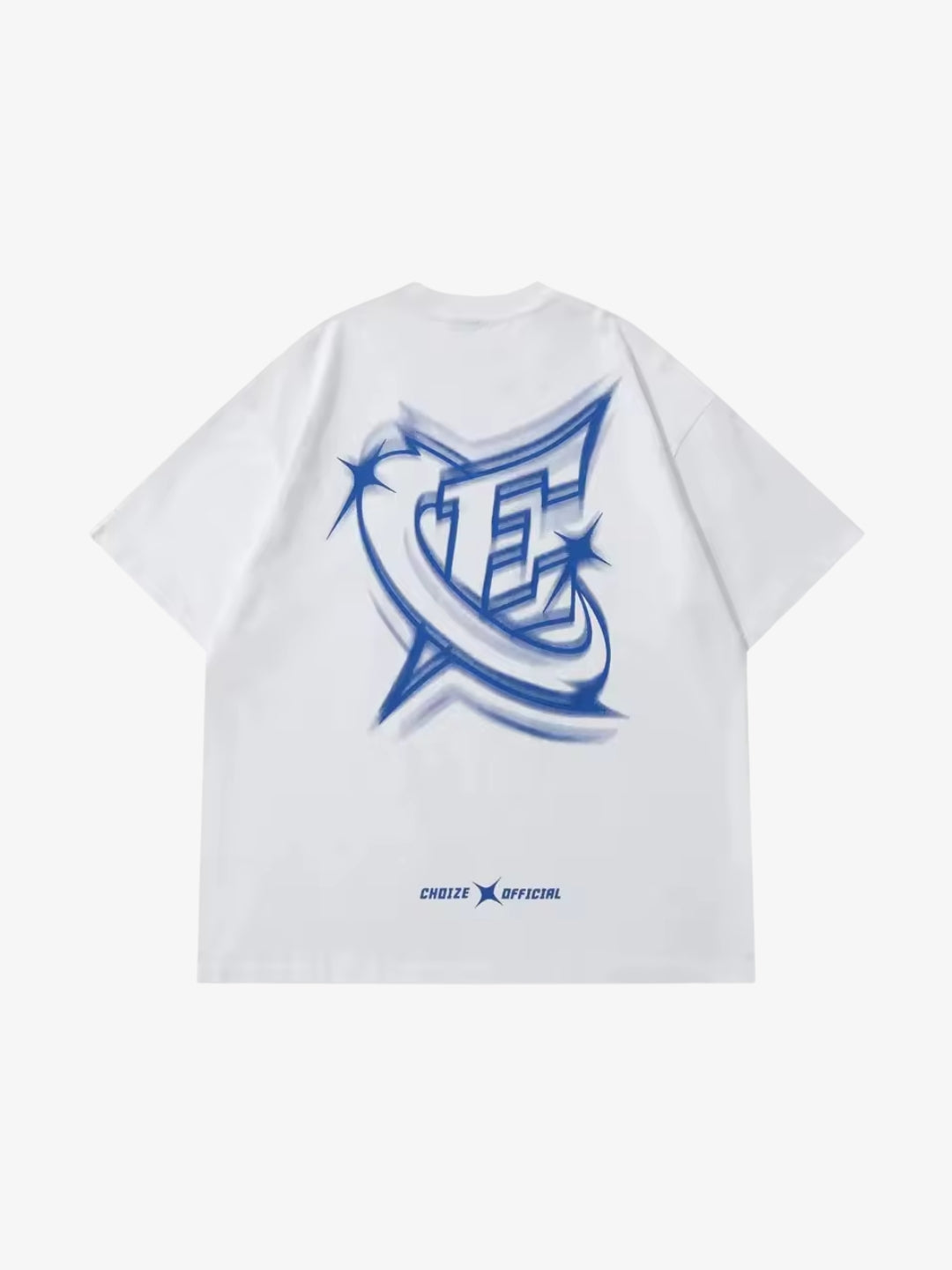 T-shirt Choize ALYXEN black with graphic visual collegiate, style streetwear Y2K