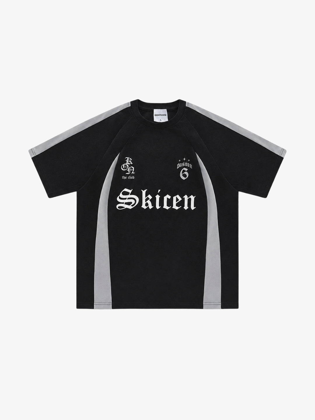Camiseta Skicen Y2K negra vista frontal
