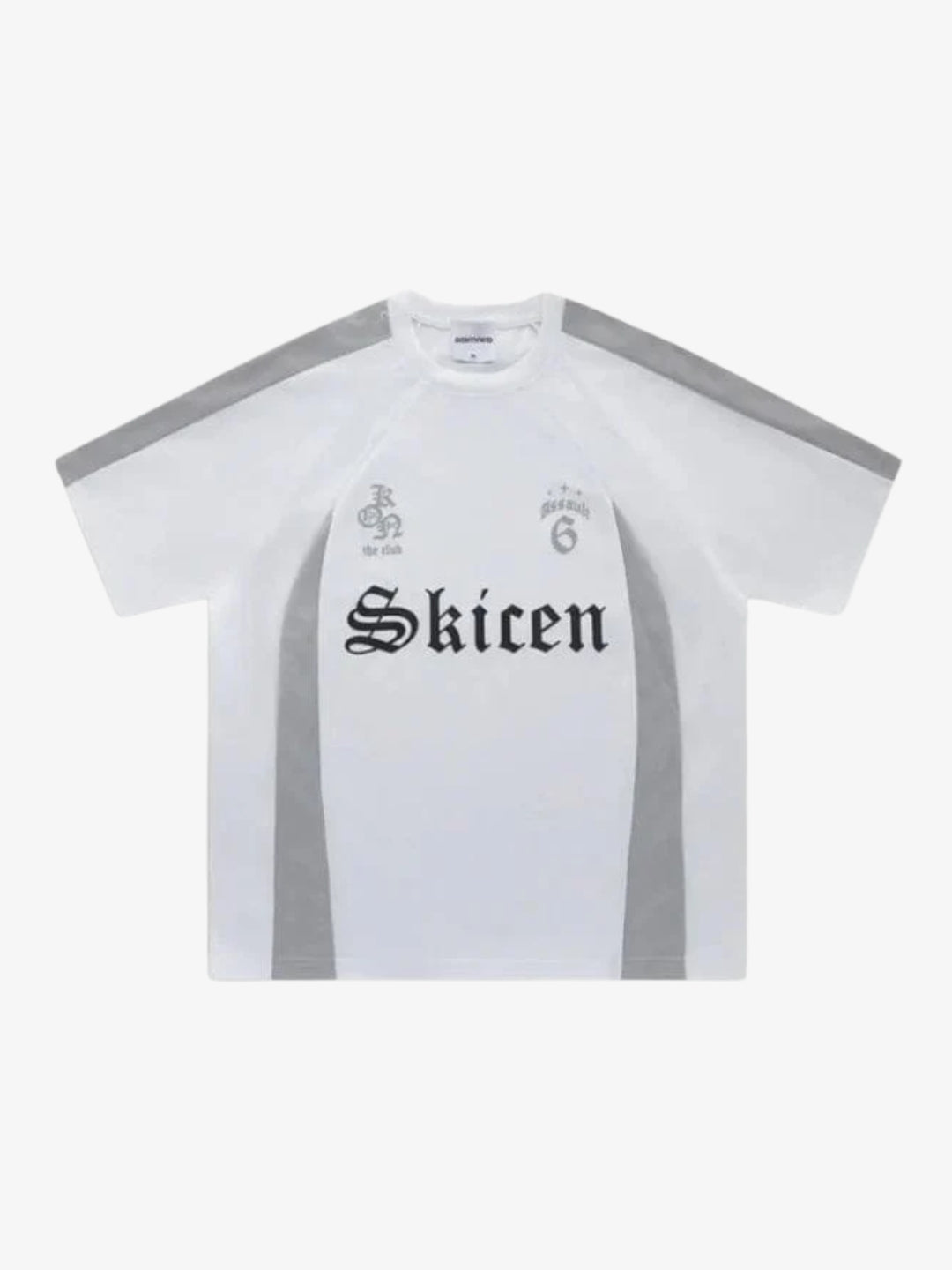 T-shirt Skicen ALYXEN blanc style jersey sportcore contrasté streetwear Y2K