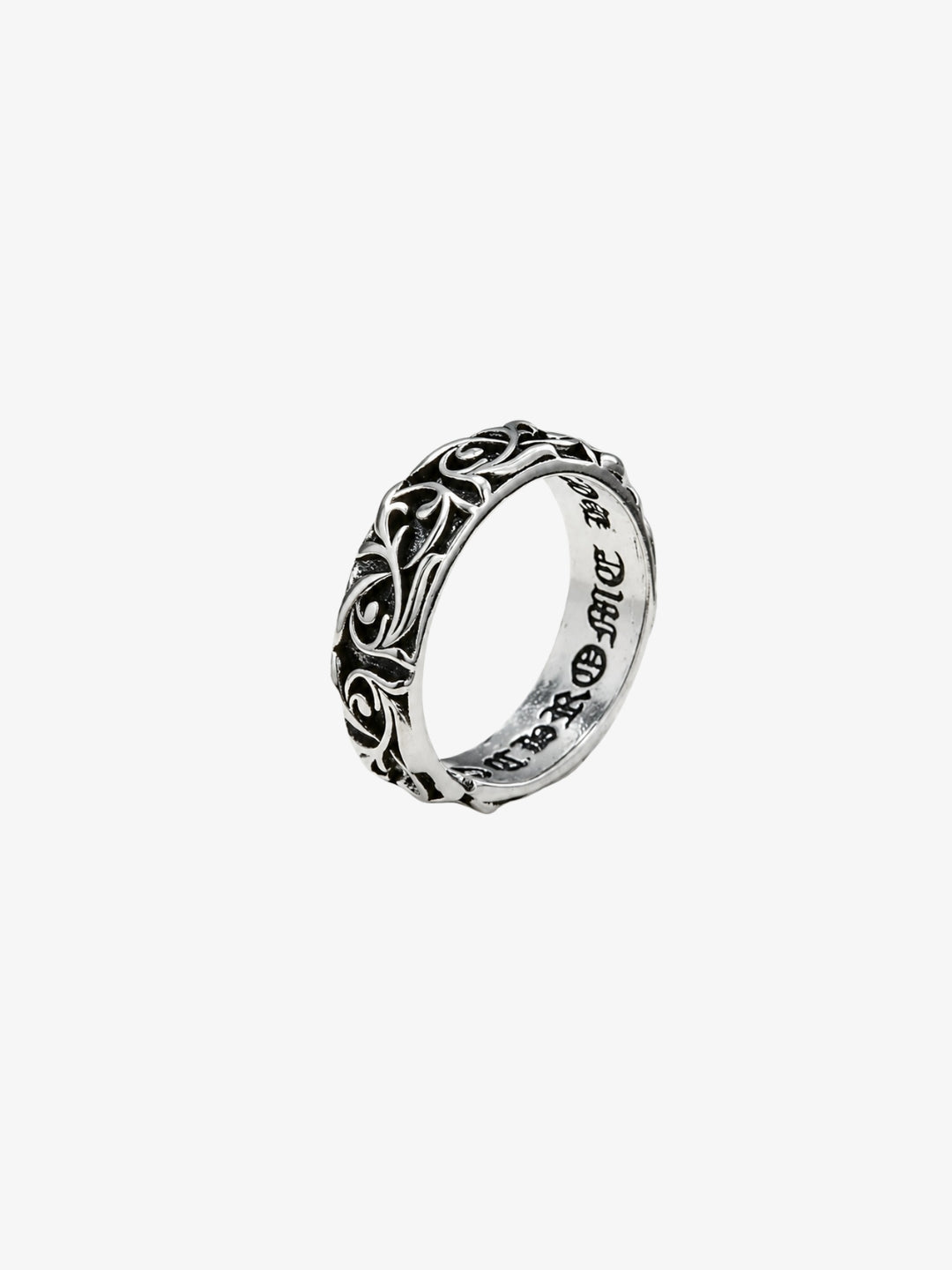 Silver Y2K tribal ring product view relief