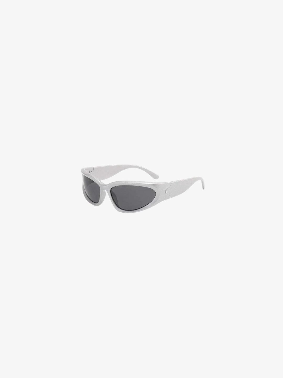 Lunettes Y2K blanches verres fumés vue avant