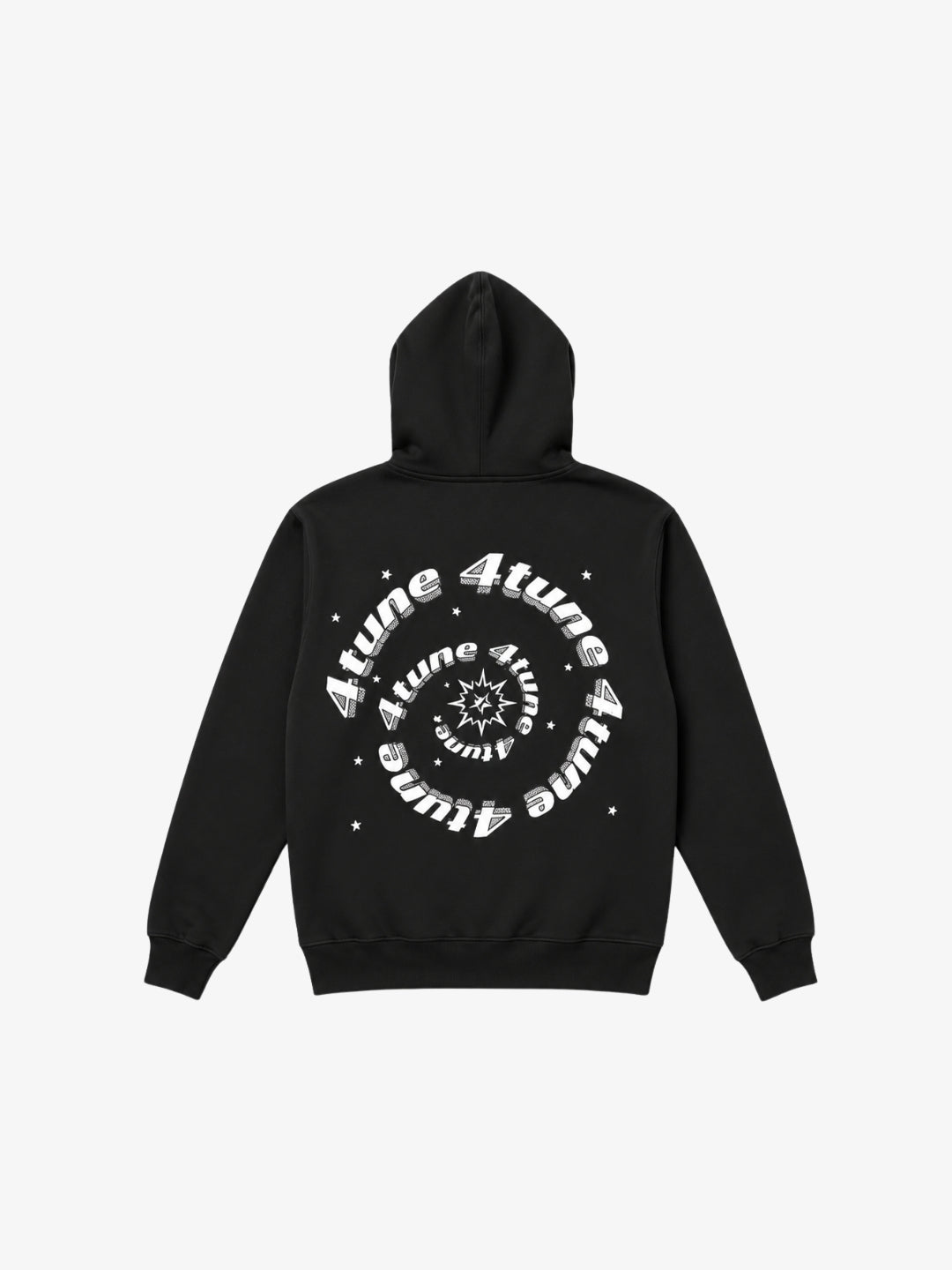 Full Zip 4Tune noir Y2K vue arrière spirale blanche