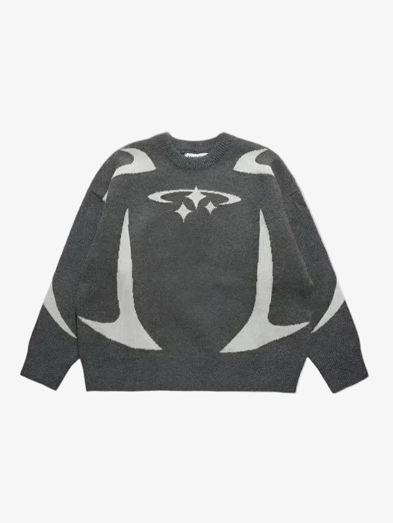 Orvex Graphic Knit Mesh Sweatshirt — Y2K Oversized Streetwear – ALYXEN