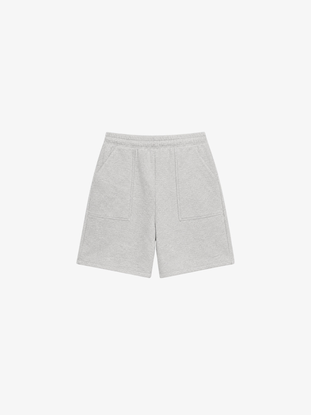 Short baggy streetwear gris chiné homme style Y2K vue avant
