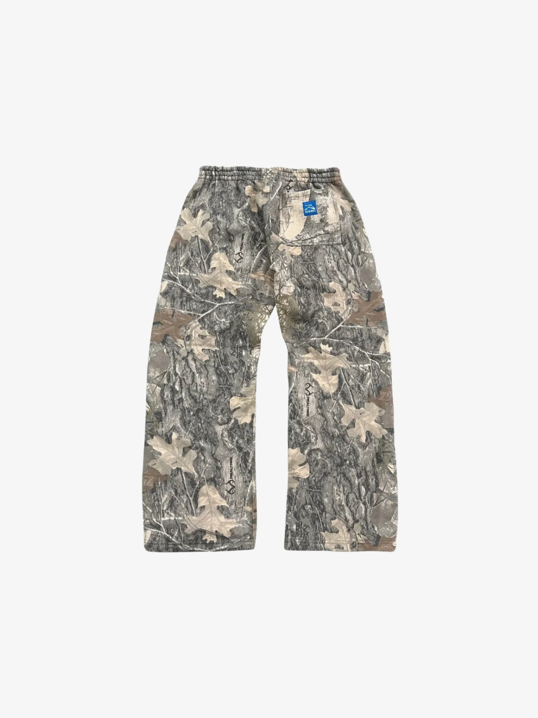 Grey Y2K camo sweatpants back view