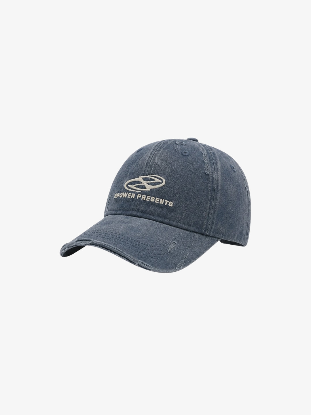 Casquette brodée bleu marine Y2K délavée vue avant