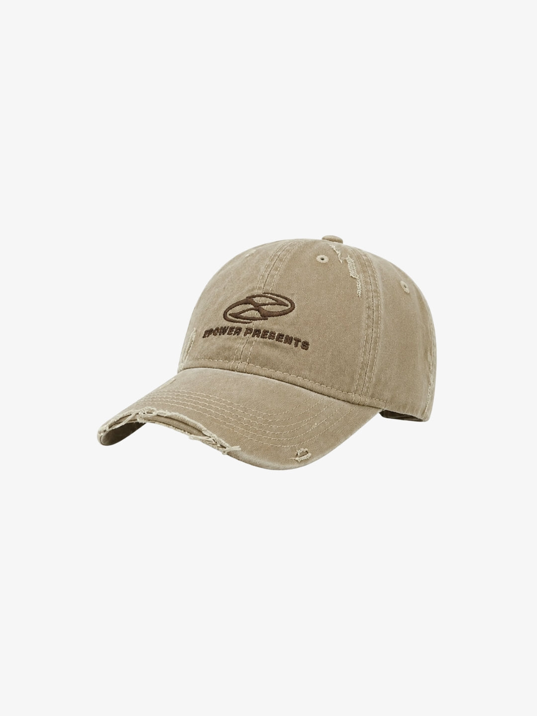 Casquette brodée jaune vintage vue avant