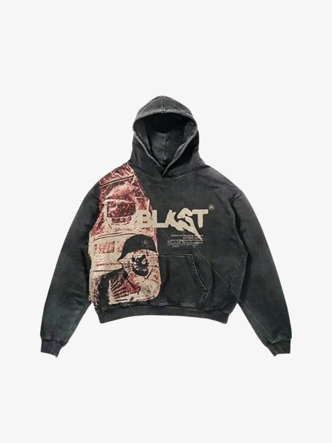 Hoodie Blast noir Y2K vue avant