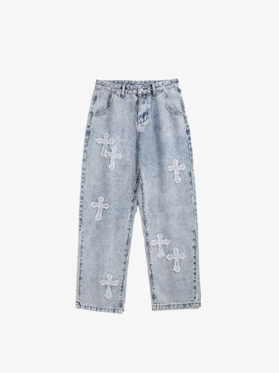 Baggy jeans Gothic Crossen — Streetwear Y2K Christian Oversize – ALYXEN