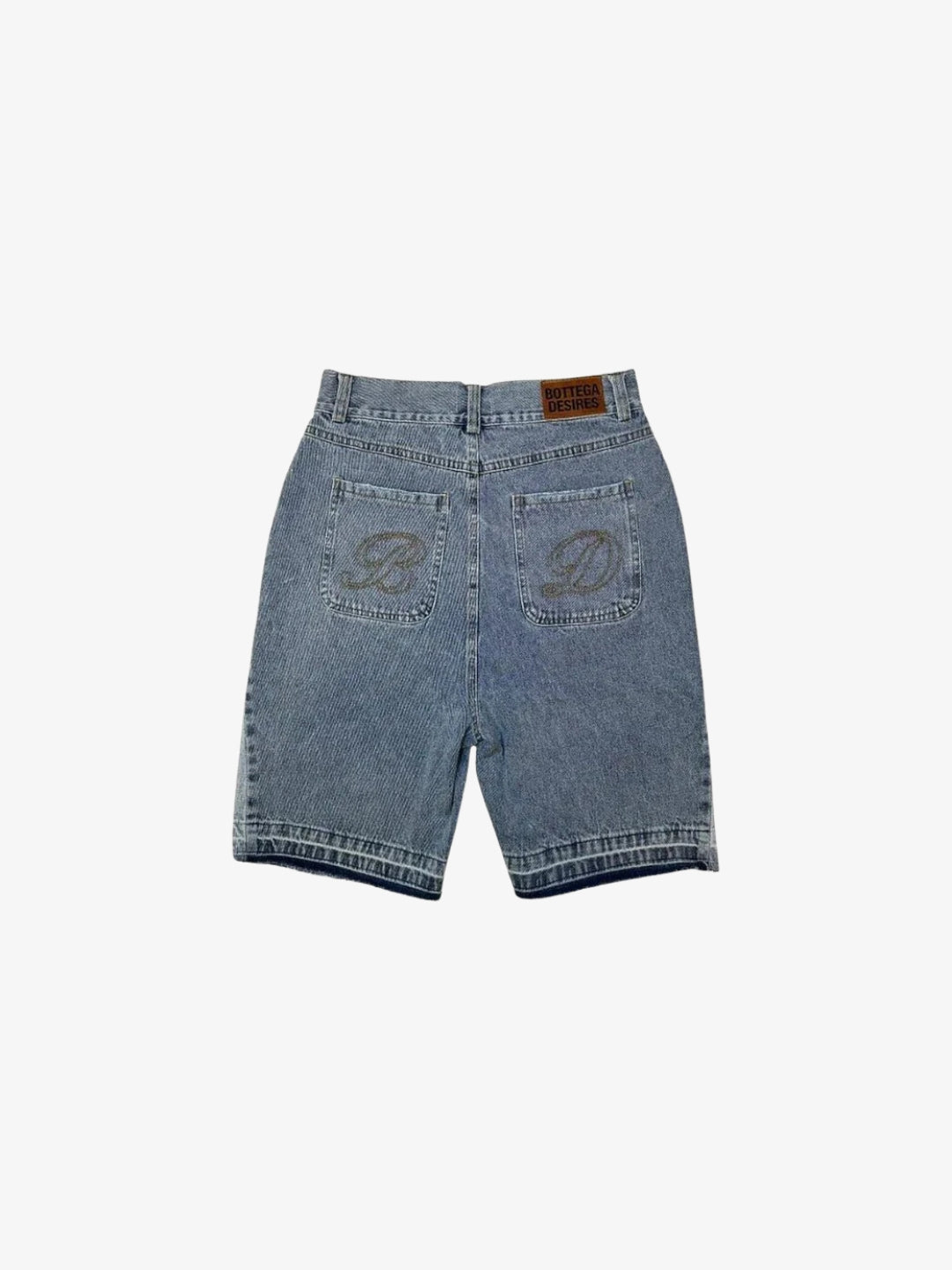 Jorts Baggy Y2K Washed Drex blue back view