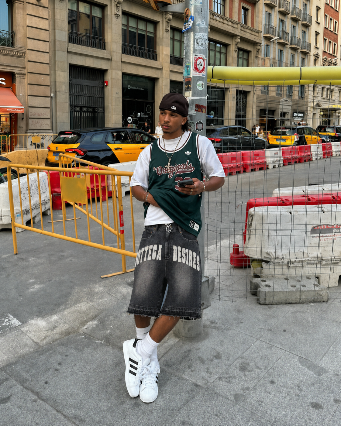 Jorts Baggy Y2K Washed Drex view worn