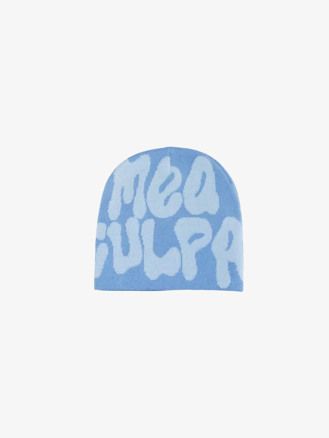 Bonnet Mea Culpa bleu clair tonal Y2K vue avant