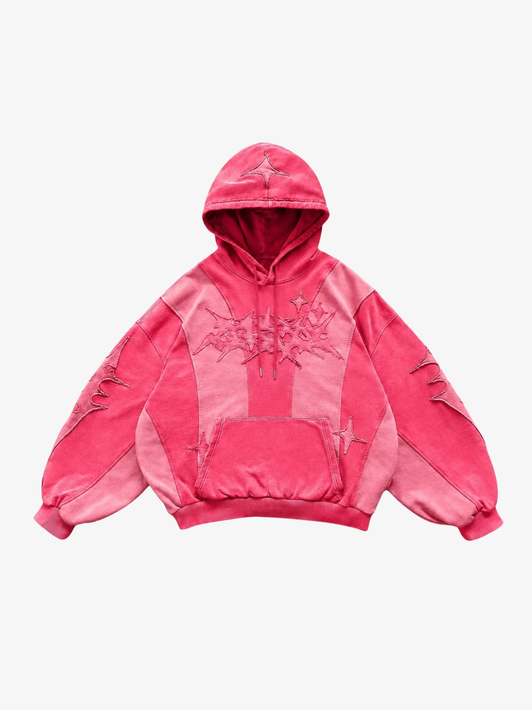 Hoodie rose avec étoile vue avant