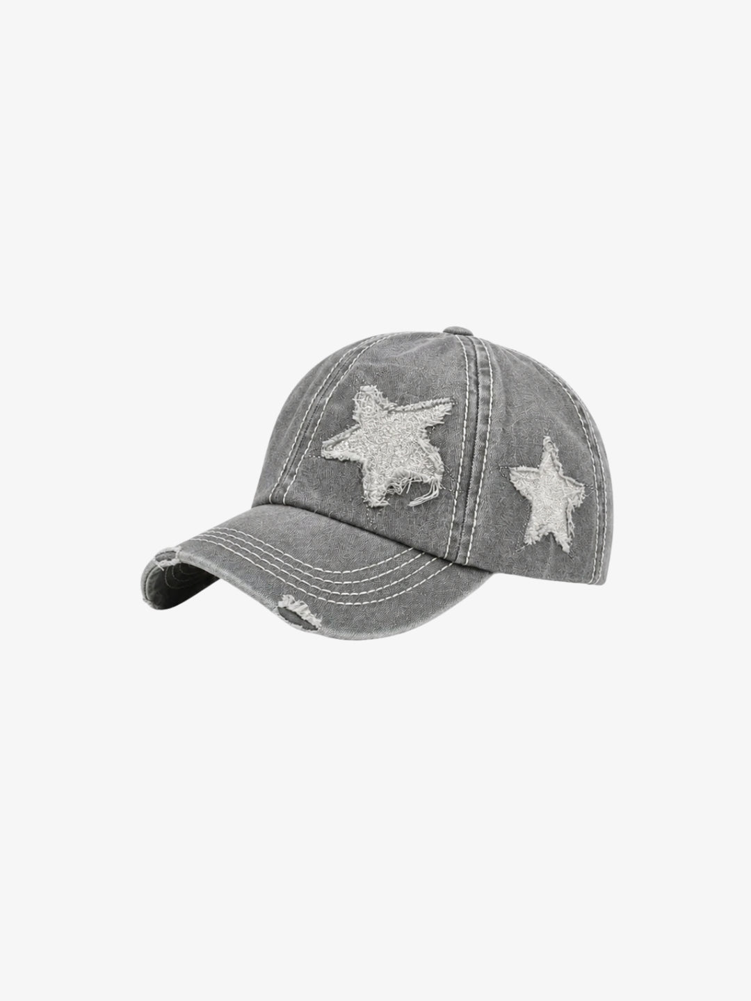 Casquette étoile gris clair délavée vue avant
