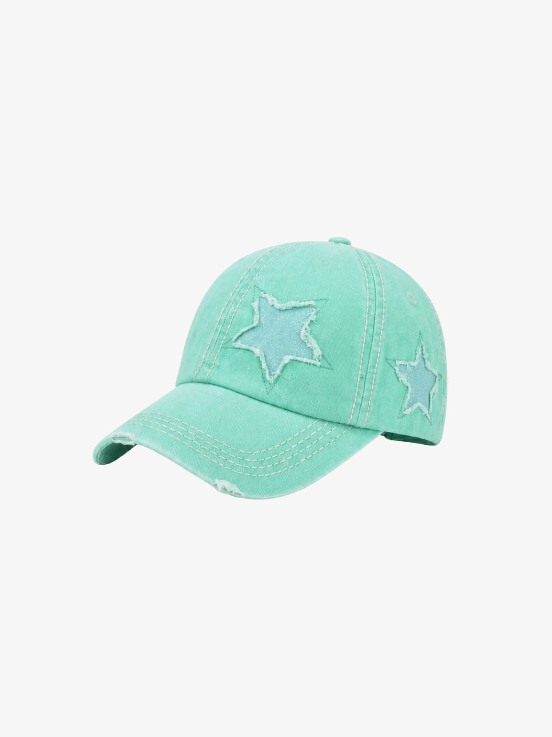 Casquette étoile vert menthe Y2K vue avant