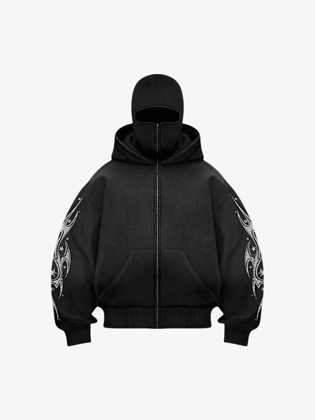 Y2K Tribal Hooded Zip-Up Sweatshirt | ALYXEN