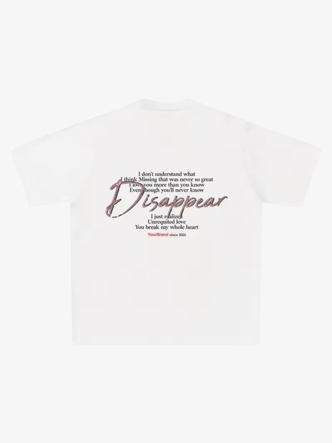 T-shirt Graphique Vaen - flat dos typo Disappear