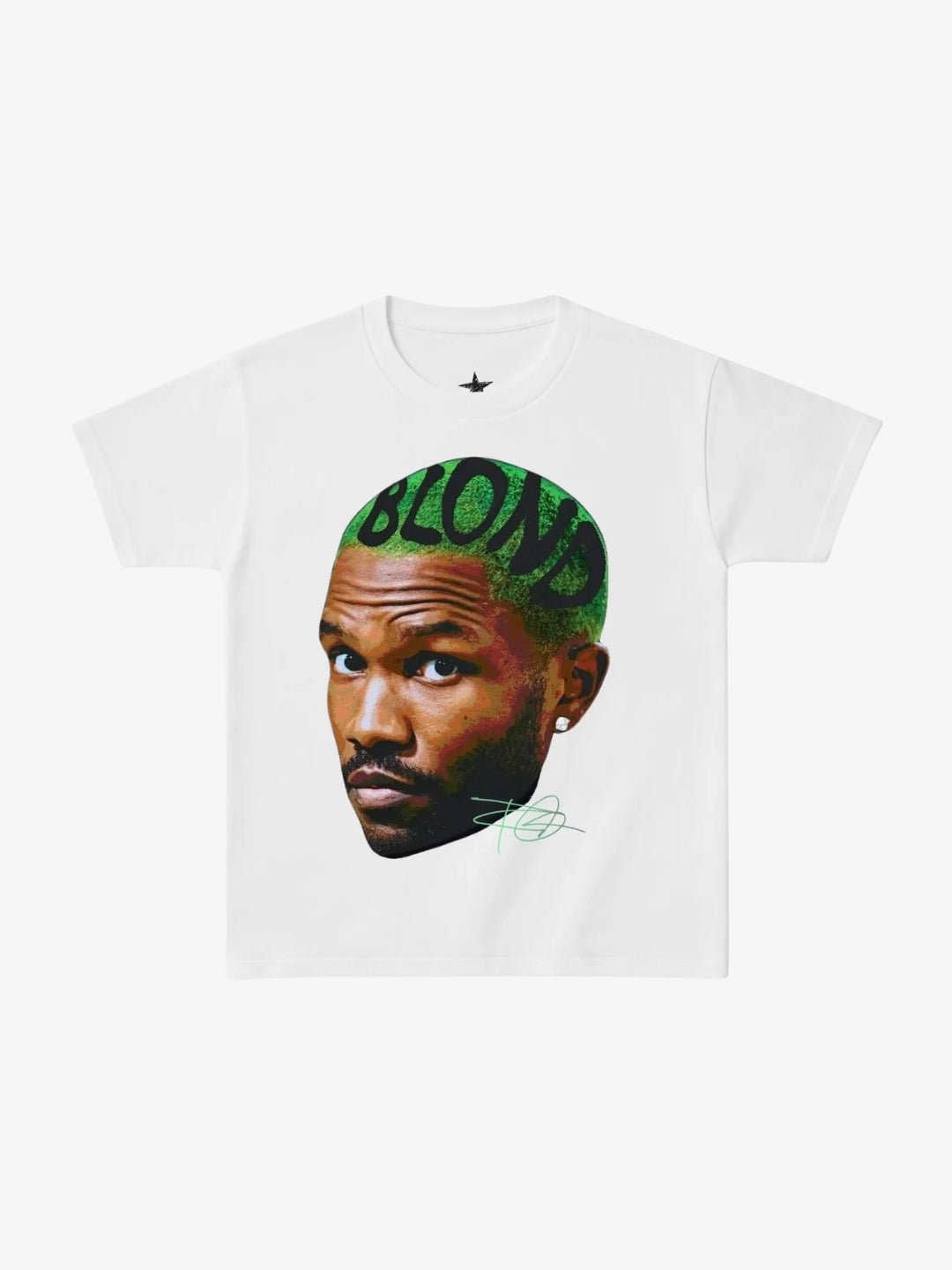 Graphic T-shirt Y2K Portrait Crazy Ocean - flat front White colorway