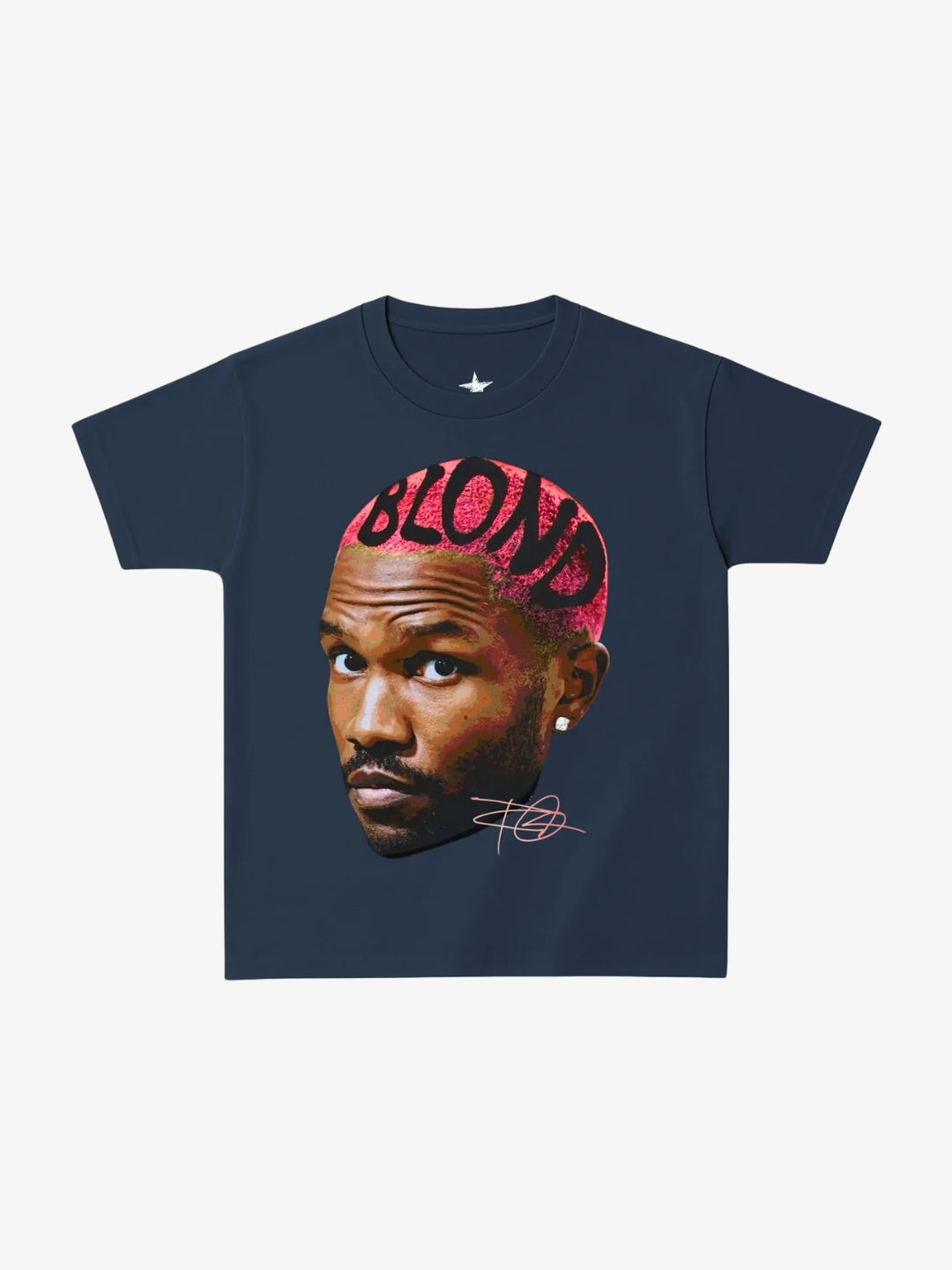 Graphic T-shirt Y2K Portrait Crazy Ocean - flat front coloris Navy