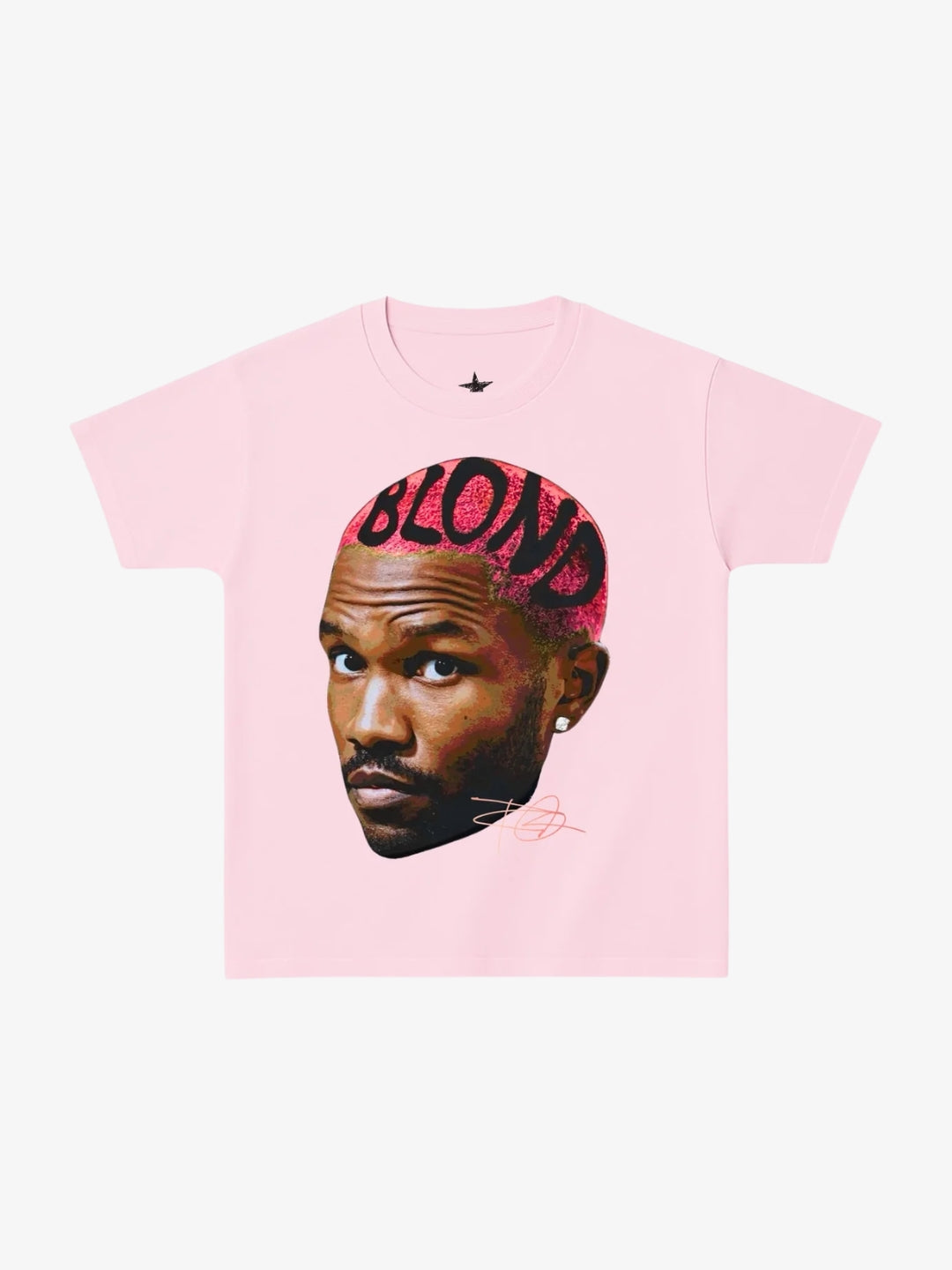 Graphic T-shirt Y2K Portrait Crazy Ocean - flat front Pink colorway