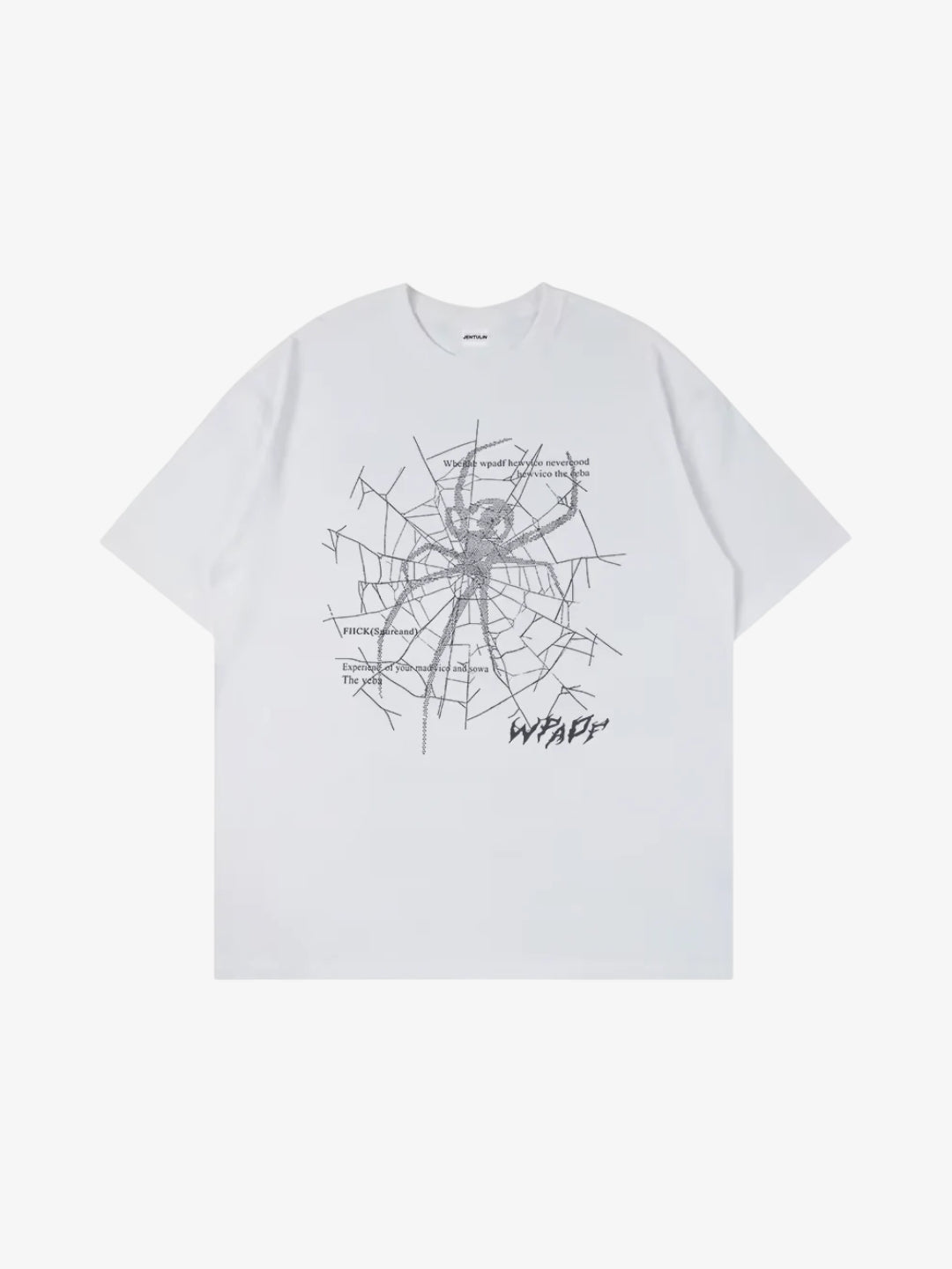 T-shirt Graphique Y2K Spider Web Arxen - flat face coloris Blanc