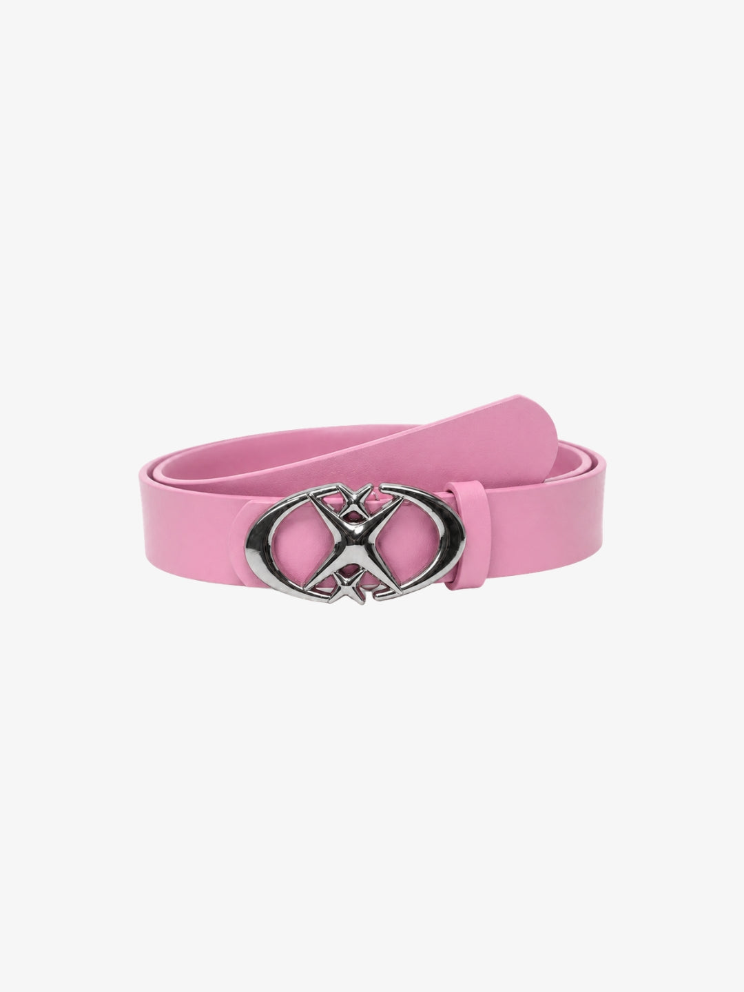 Pink Y2K belt metal buckle front view