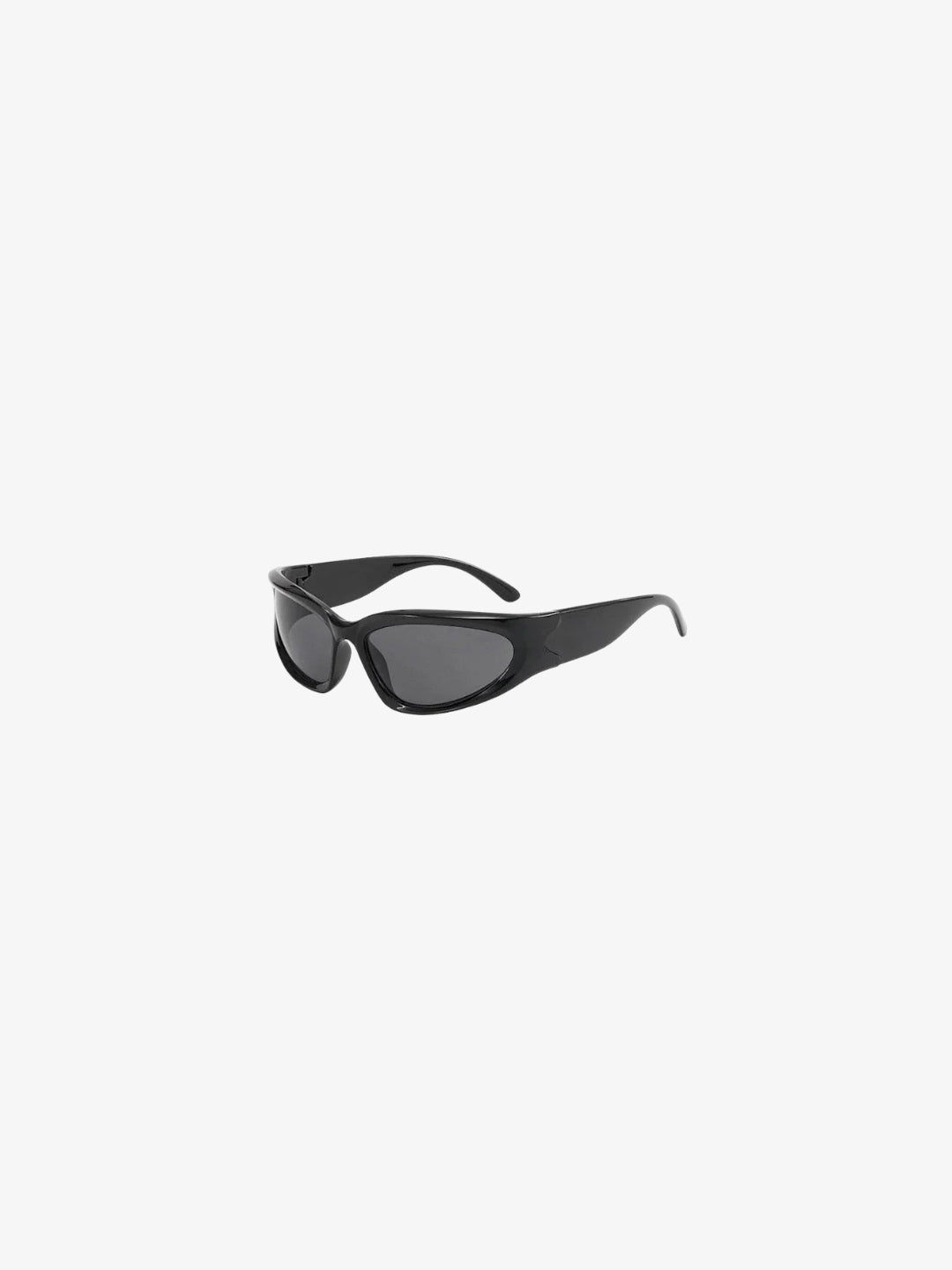 Lunettes Y2K noires verres fumés vue avant
